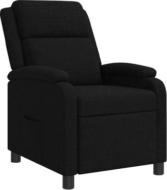 vidaXL Recliner Negro Tela Vidaxl