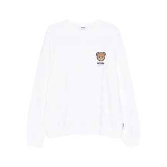 Moschino Sweatshirts, male, White, Size: XS Teddy Bear Sweatshirt