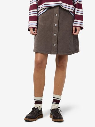 Noisy May Cordrock NOISY MAY NMRONNIE NW A SHAPE SKIRT CORDUROY NOOS, Damen, Gr. XS (34), braun (morel), Cord, Obermaterial: 98% Baumwolle, 2% Elasthan, unifarb