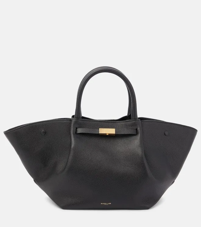 New York Midi leather tote bag