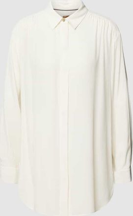 HUGO BOSS Hemdbluse mit verdeckter Knopfleiste Modell Benika in Ecru, Größe 38