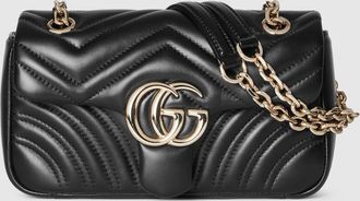 Gucci GG Marmont Small Shoulder Bag, Black, Leather