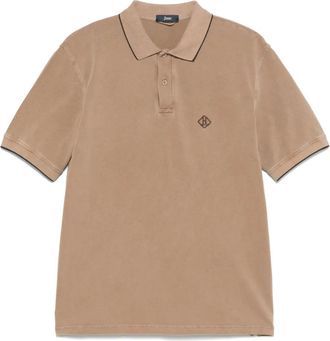Herno Polo con logo - Marrone