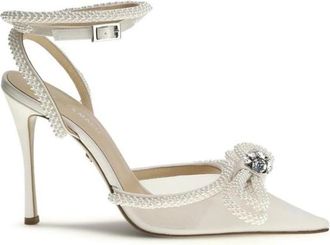 Mach & Mach Silk High Heel Pumps - Dames - Pumps - Wit - 40 EU - Leer - Schoenen