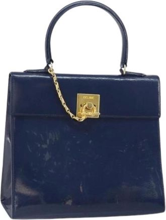 Celine Pre-owned Leren Handtas - Dames - Vintage Handtas - Blauw - ONE Size - Leer - Vintage