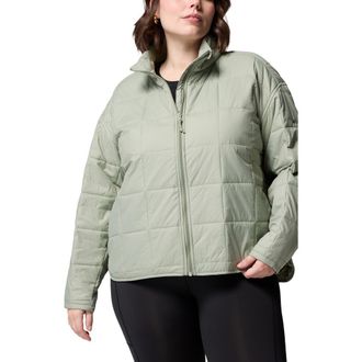 Columbia Sienna Hill Water Repellent Quilted Nylon Jacket in Safari at Nordstrom, Size 1X