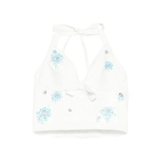 Shushu/Tong Floral Halterneck Crop Top