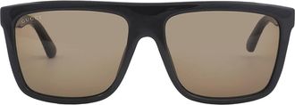 Gucci Brown Browline Mens Sunglasses GG0748S 002 59
