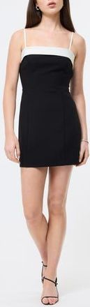 French Connection Azra Two-Tone Minidress in Black Porcelain Cream at Nordstrom Rack, Size 14