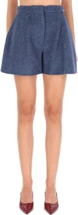 Sportmax Dames, Korte broeken, Blauw, Maat: XS