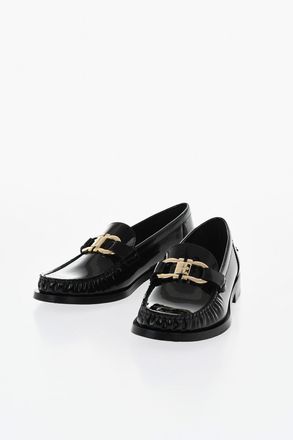 Ferragamo Mocassini MARYAN in Pelle Lucida con Dettaglio Gancini Dorato Salvatore Ferragamo