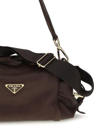 Prada Womens Shoulder Bag Explore Nappa Leather Burnt Brown - Calf