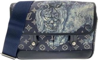 Louis Vuitton Pre-owned Canvas Cross Body Bag - Heren - Vintage Schoudertas - Blauw - ONE Size - Vintage