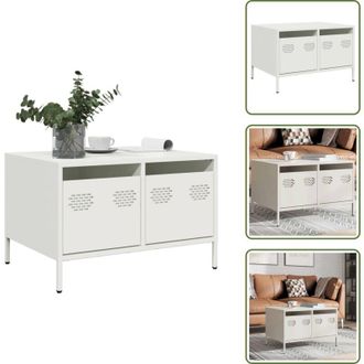 vidaXL Mobile in acciaio laminato - vidaXL Mobile TV Bianco 68x50x43,5 cm in Acciaio Laminato a Freddo - TV industriale