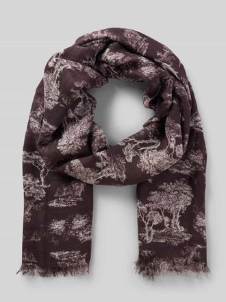Windsor Schal aus Modal im Allover-Look in Bordeaux, Gr&ouml;&szlig;e 1