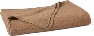 Coyuchi Cascade Organic Cotton Matelass&eacute; Blanket in Chestnut at Nordstrom, Size Full/queen