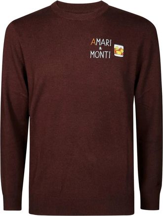 MC2 Saint Barth embroidered crew-neck sweater - Brown