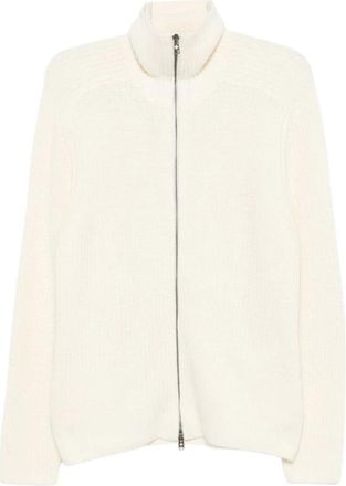 Tagliatore Cardigan in Lana - Heren - Vesten - Wit - M - Wol - Truien & Vesten