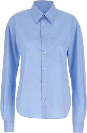 Dsquared2 Dl 0912 Shirt - Dames - Overhemden - Blauw - XS - Katoen - Overhemden