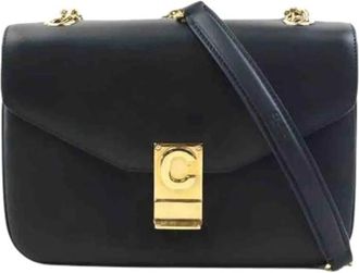 Celine Pre-owned Vintage Leren Crossbody Tas - Dames - Vintage Schoudertas - Zwart - ONE Size - Leer - Vintage