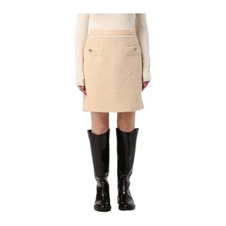 Fay Short Skirts, female, Beige, Size: XS Mini Tweed Skirt
