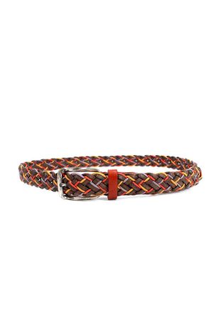 Etro Brown, Orange & Purple Braided Canvas Belt
