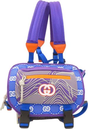 Gucci Blue Nylon Backpack (Pre-Owned)