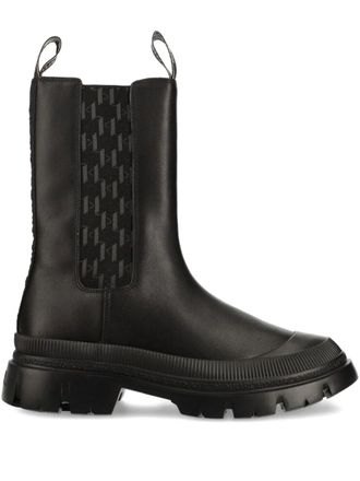 Karl Lagerfeld leather boots - Black