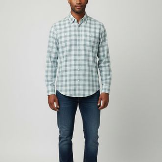 HUGO BOSS Boss By Hugo Boss Plaid Print Cotton Marcello Button Up Shirt