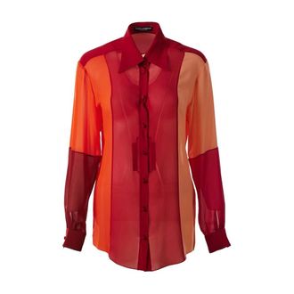 Dolce & Gabbana Combined Long Sleeve Shirt - female - Dolce & Gabbana - Shirts - Multicolor - 2XS - Blouses & Shirts