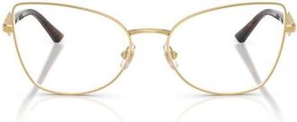 Jimmy Choo London 55mm Cat Eye Optical Glasses in Gold /Demo Lens at Nordstrom