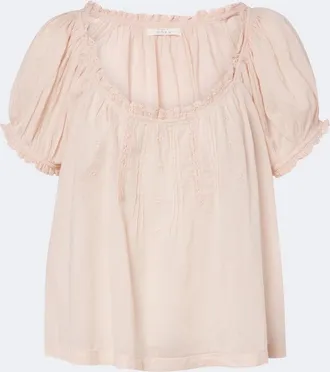 D&ocirc;en D&ocirc;en Frederica embroidered cotton voile top