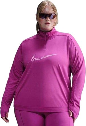 Nike Dames Reflecterende Kwart Rits Plus Sporttop (Fuchsia Roze)