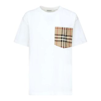 Burberry T-Shirts, female, White, M, Archive Check Pocket T-Shirt