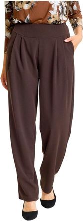 In Front Pantaloni dritti - - Trousers - Donna - Marrone - L
