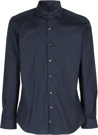 Fay Casual Shirts, male, Blue, Size: XL Shirt