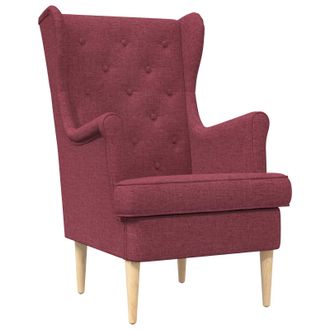 vidaXL Sill&oacute;n Rojo Vino Tela Vidaxl