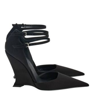 Ferragamo Vidya X5 Pointed-Toe Wedge Pumps, Size 7 C