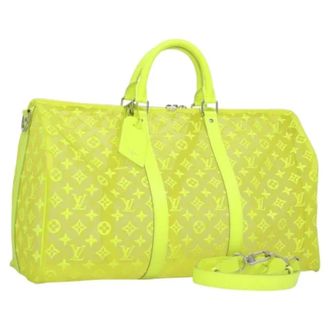 Louis Vuitton Tweedehands Canvas Louis Vuitton tassen - Dames - Pre-owned - Geel - Maat: ONE Size Leer