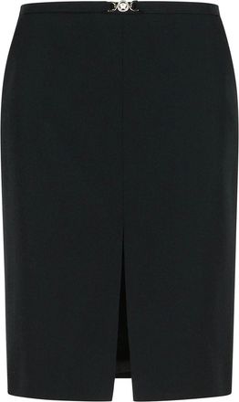 Versace Black Virgin Wool Skirt