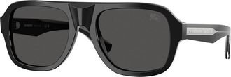 Burberry BE4478F Asian Fit 420687 Mens Sunglasses Black Size 55