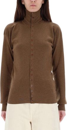 Christophe Lemaire Wool High Collar Cardigan