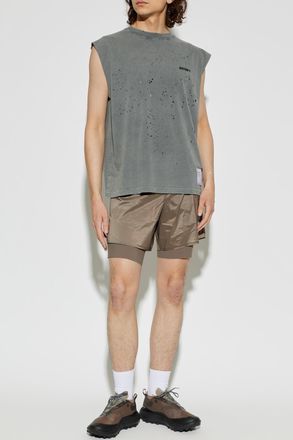 SATISFY Sleeveless T-shirt MothTech, Mens, Grey
