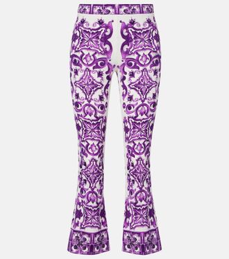 Dolce & Gabbana Majolica silk-blend culottes