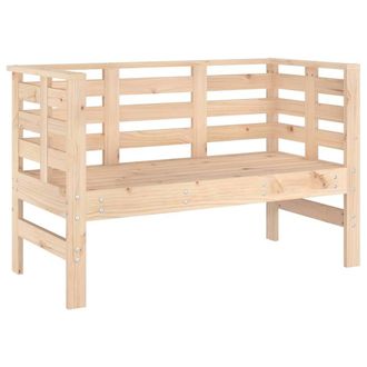 Berkfield Home Garden Bench 111.5x53x71 cm Solid Wood Pine in Light Tan