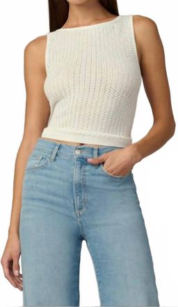 Joe's Crochet Boatneck Tank In White