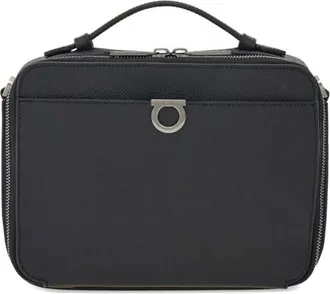 Ferragamo Black Gancini Small Crossbody Bag