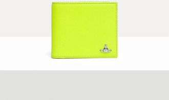 Vivienne Westwood Man. Billfold Wallet Faux Leather Fluro-green One Size Men