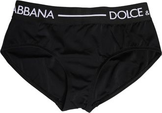 Dolce & Gabbana Womens Black Nylon Stretch Coulotte Panty Underwear Elastane Clothing