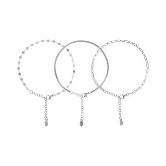 Autentica Set Of 3 Adjustable Anklet Bracelet